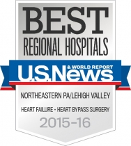 U.S. News and World Report cover reads Best Regional Hospitas Northeastern PA Lehigh Valley 2015-16