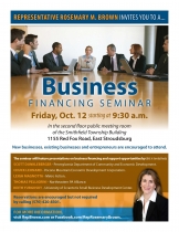 Flyer for a Business Financing Seminar
