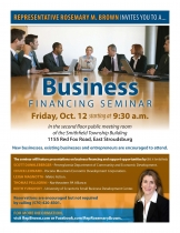 Flyer for a Business Financing Seminar