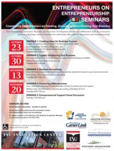 Flyer for Entrepreneurs on Entrepreneurship Seminars 2012