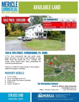 Available Land - 1444 North 9th Street, Stroudsburg