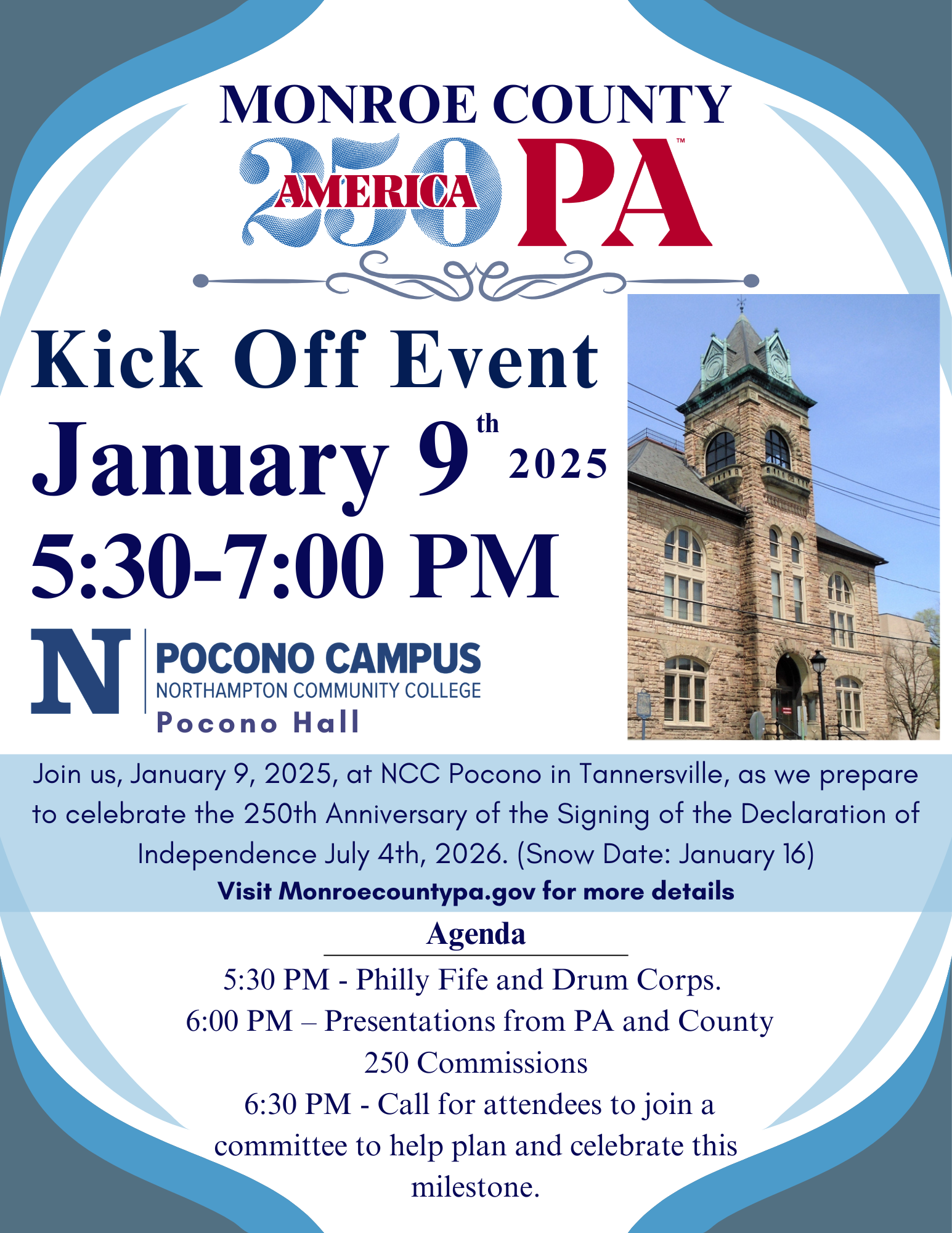 Kick-Off Event for Monroe County’s America 250 Celebration - Public is ...